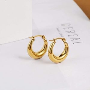18k gold plated chunky hoops New